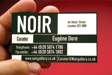 Noir Business Card Back